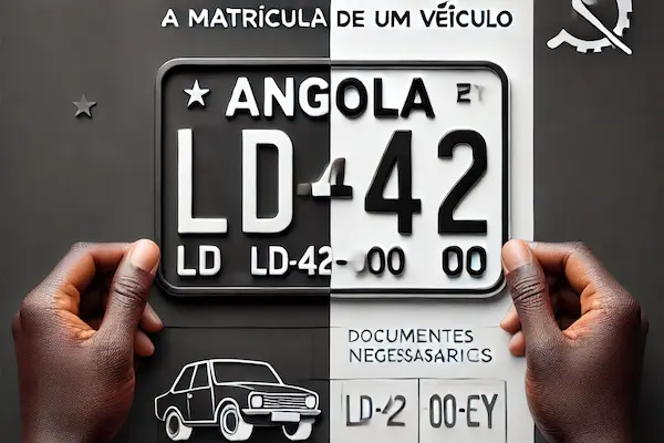 Ilustração da nova chapa de matrícula
