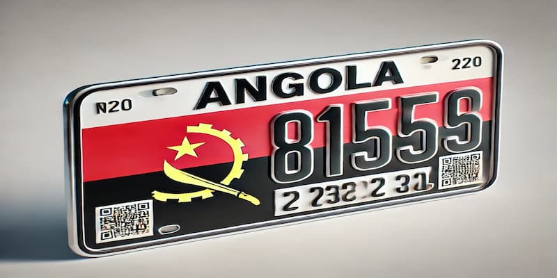 Chapa de matrícula em Angola
